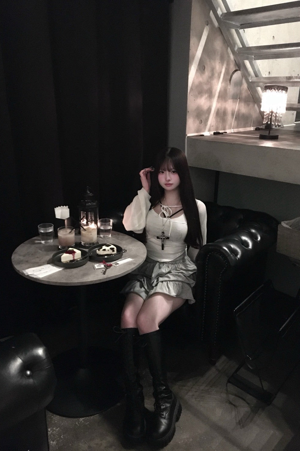 クロスビジューアシメキャミソール KR12898