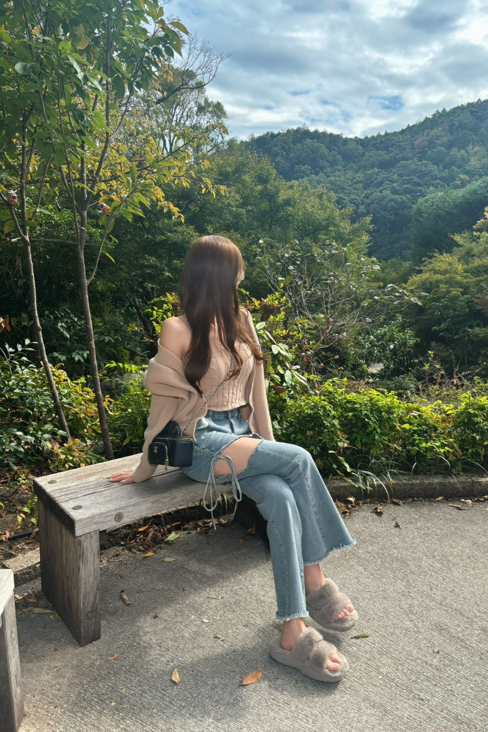 フェイクファーサンダル KR12946