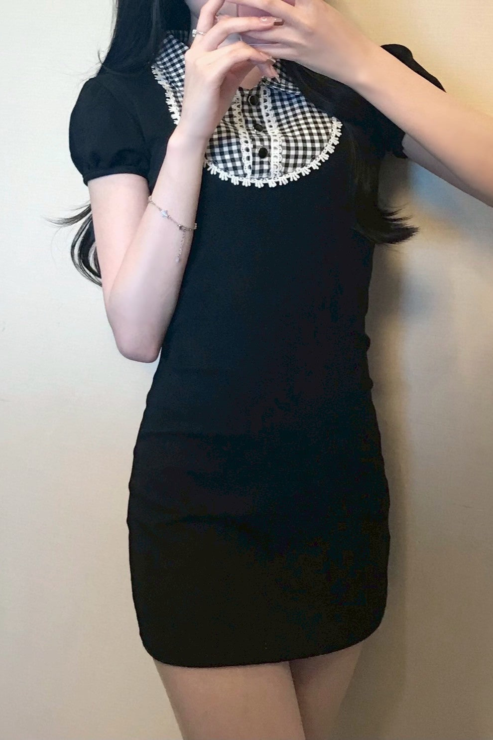 ギンガムカラー ミニワンピース KR12082