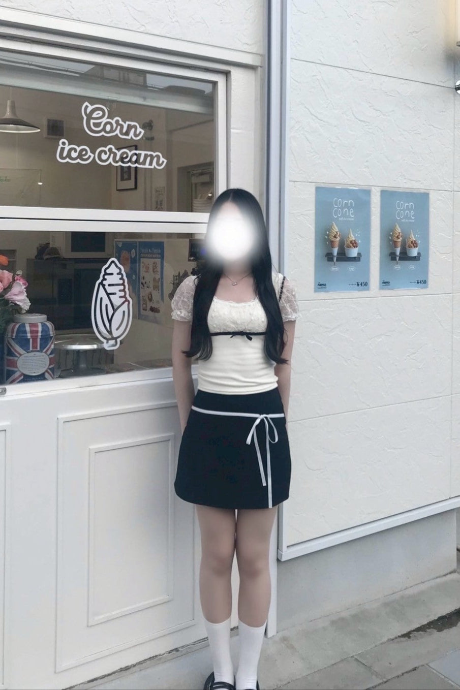 レースヨークリボンポイントトップス KR12085