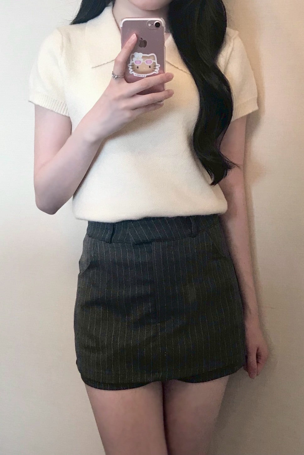 モヘアライクポロニットトップス KR12087