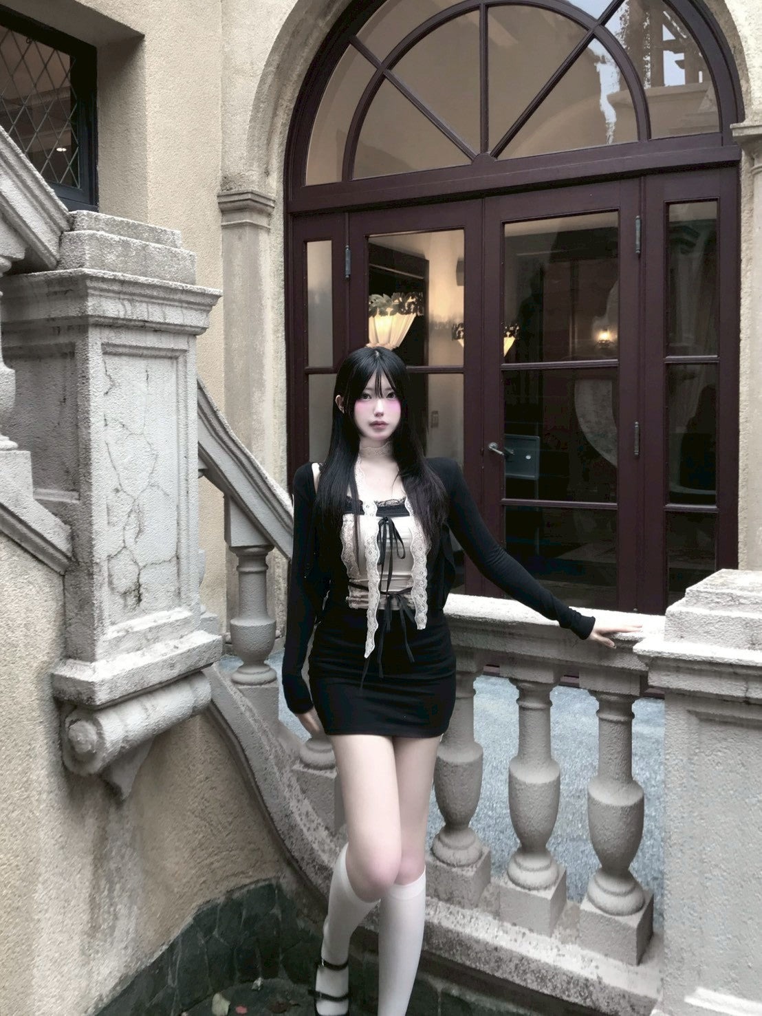 レースアップビスチェトップス KR13096