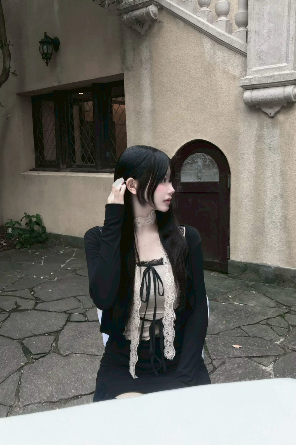 レースアップビスチェトップス KR13096