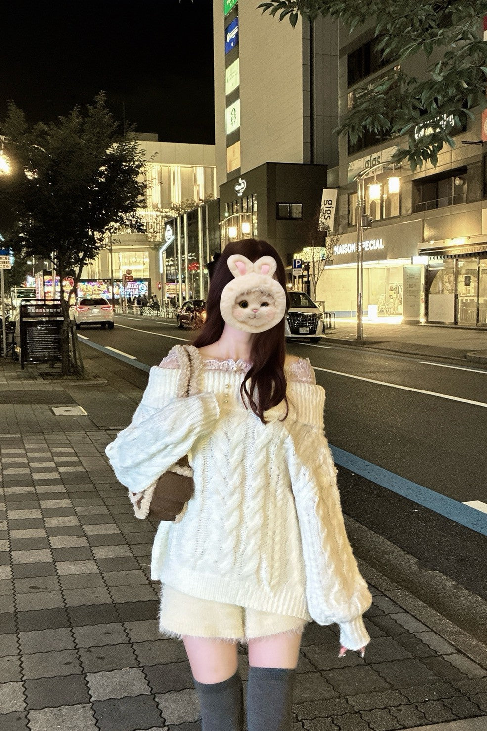 オフショルケーブルニット KR13336