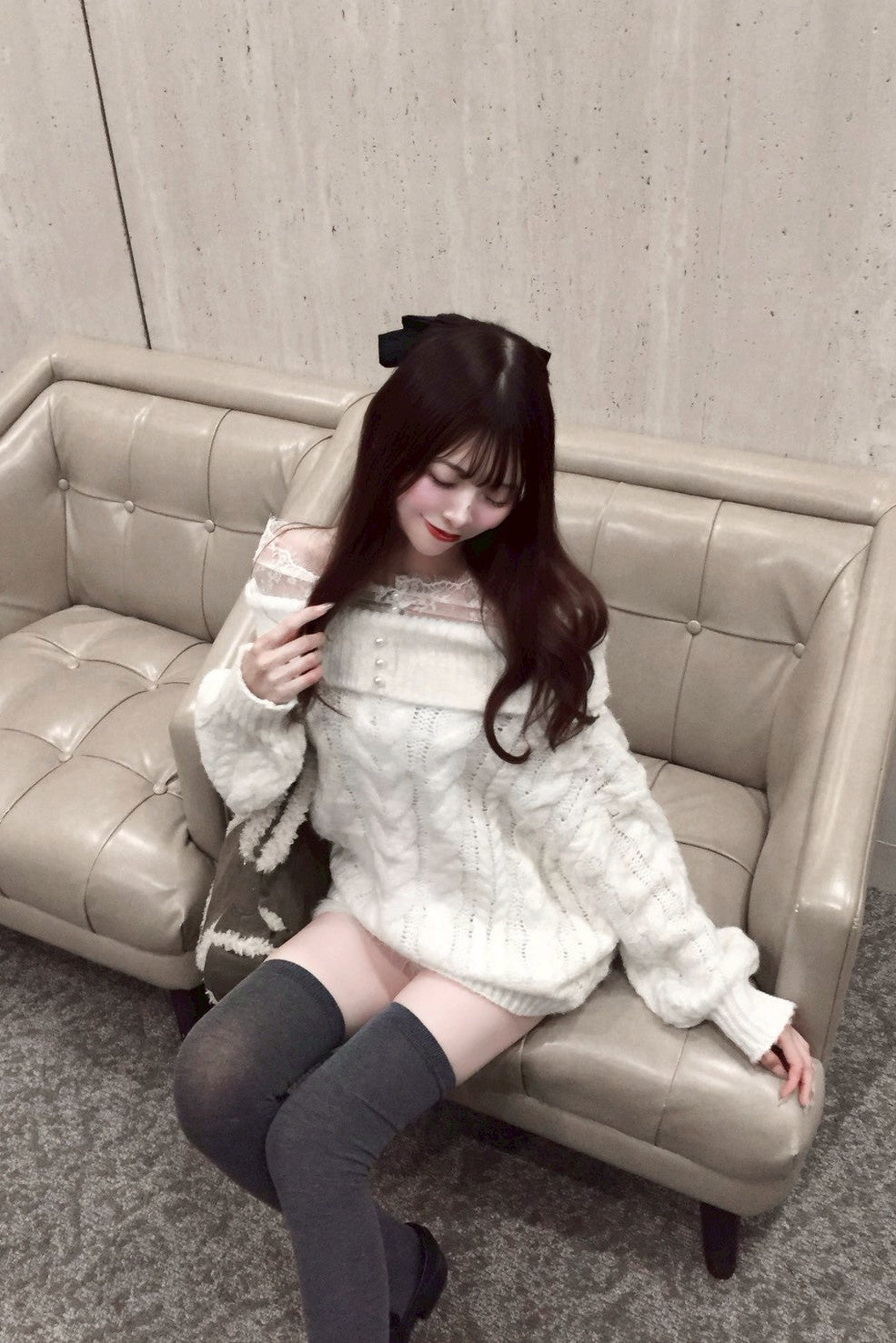 オフショルケーブルニット KR13336