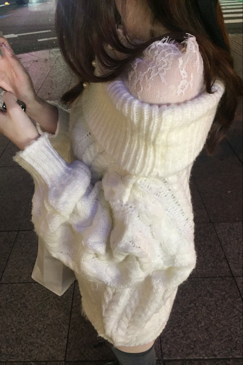 オフショルケーブルニット KR13336