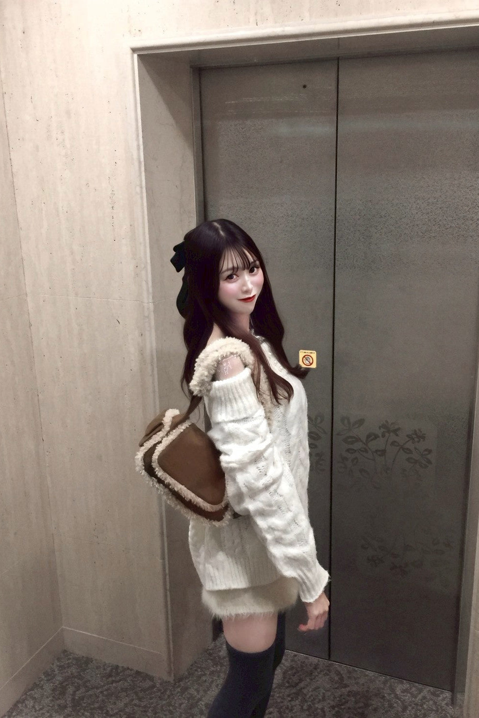 オフショルケーブルニット KR13336