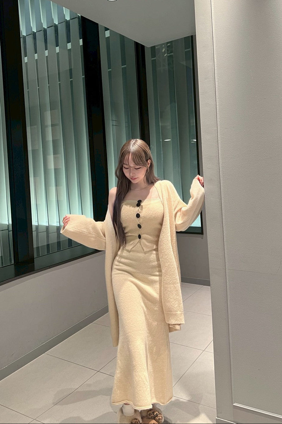 スリーピースニットロングセットアップ KR30068