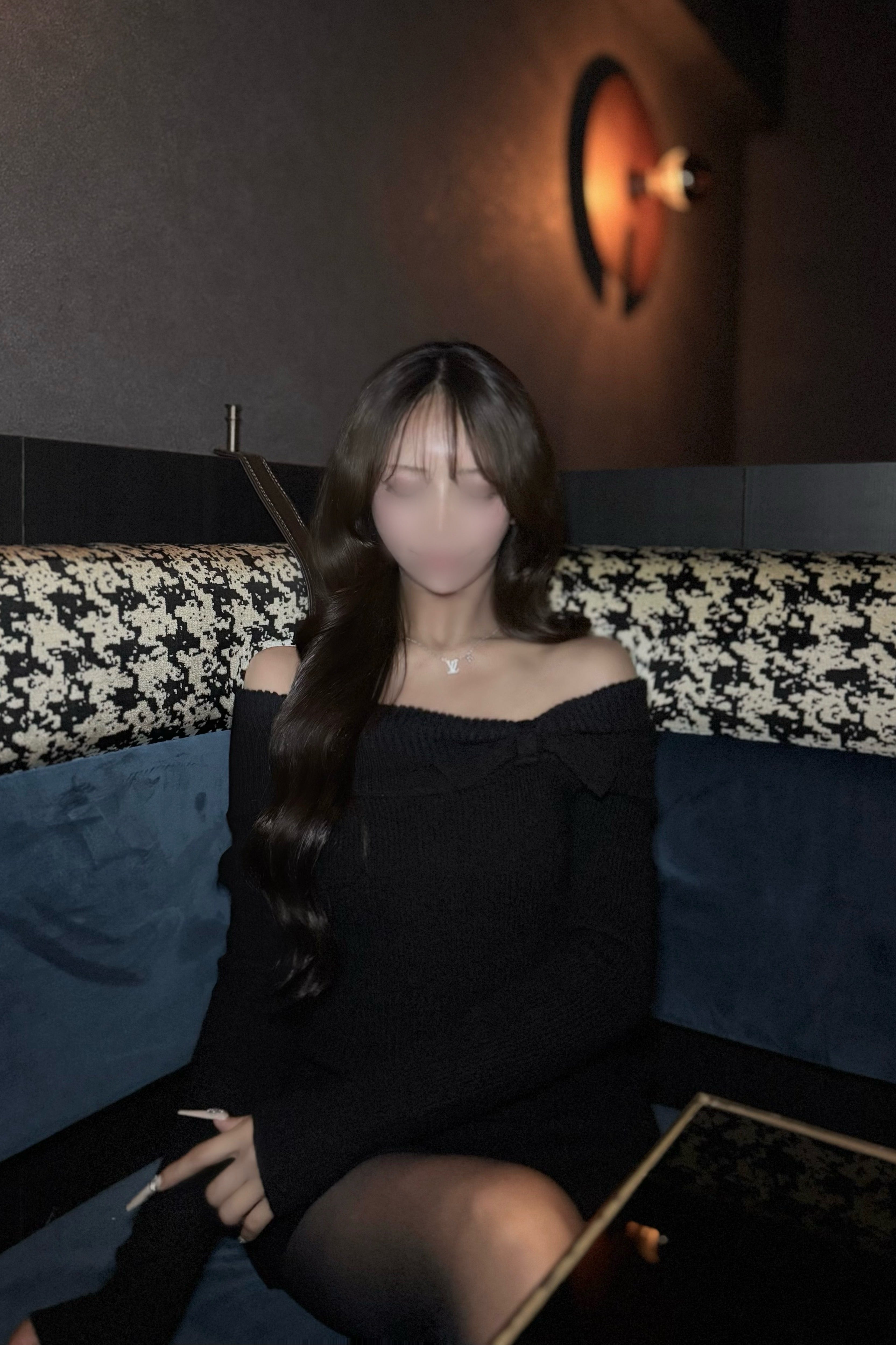 リボンオフショルリブワンピース KR12389