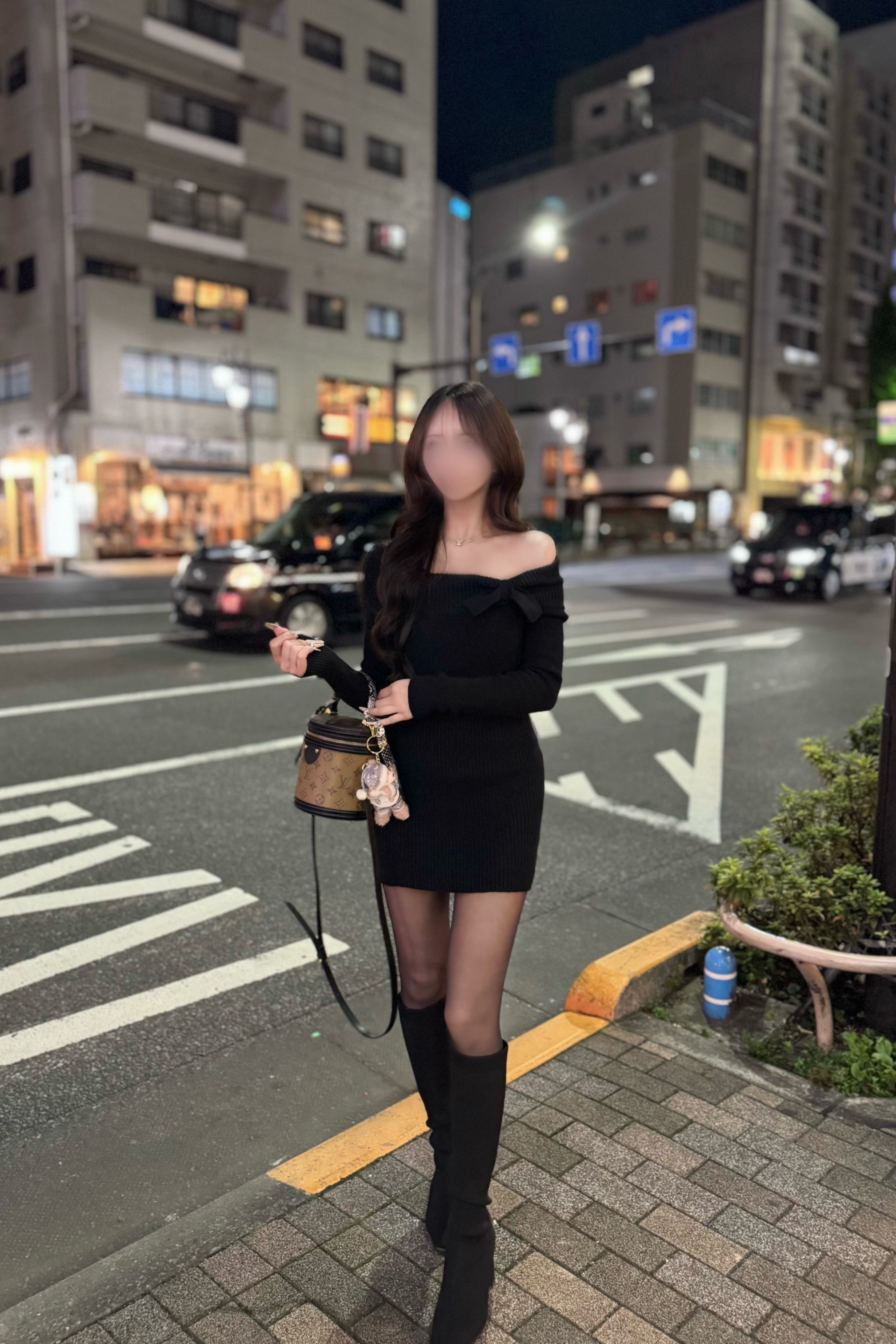 リボンオフショルリブワンピース KR12389