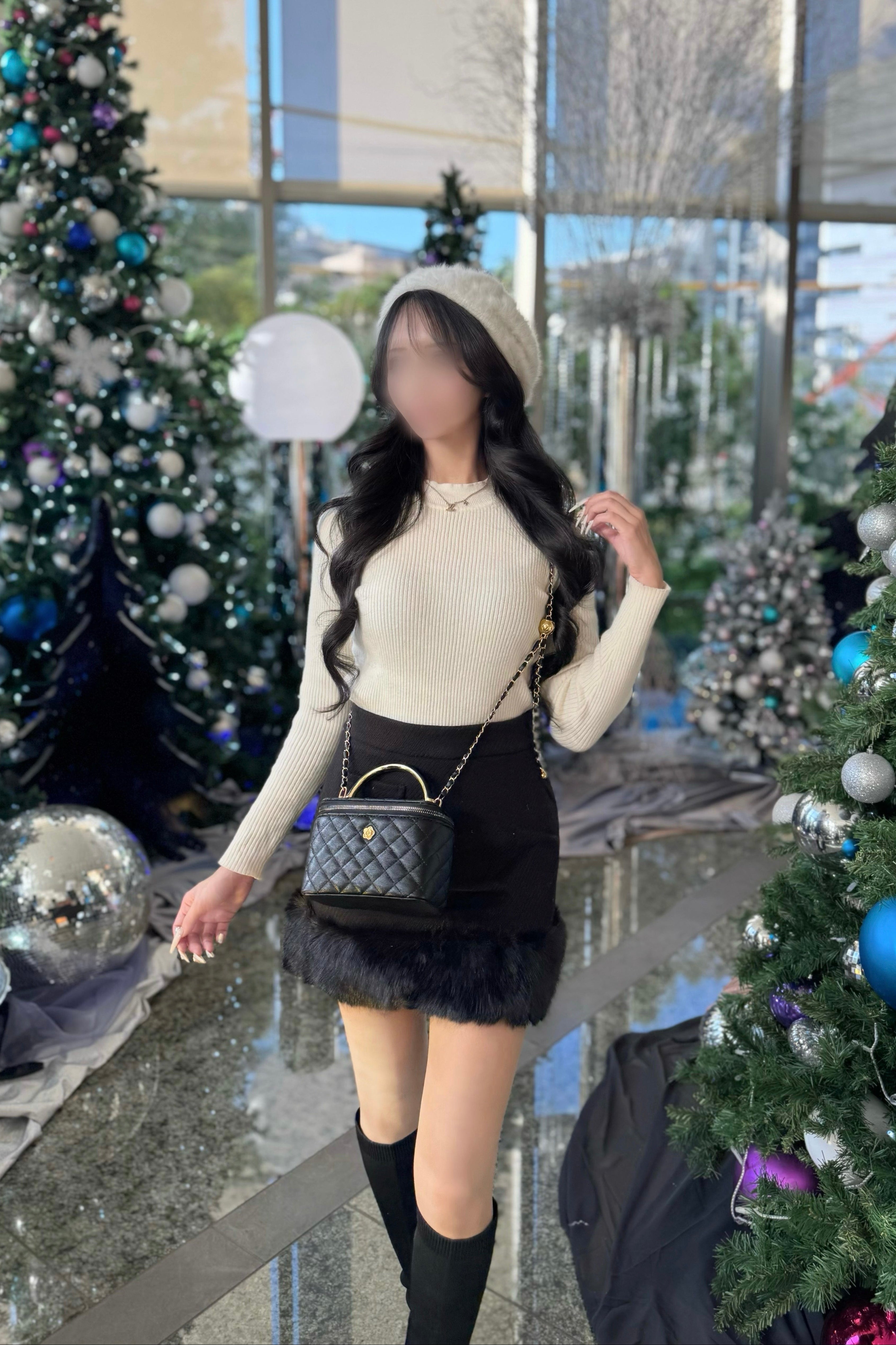 フェイクファーミニスカート KR13441