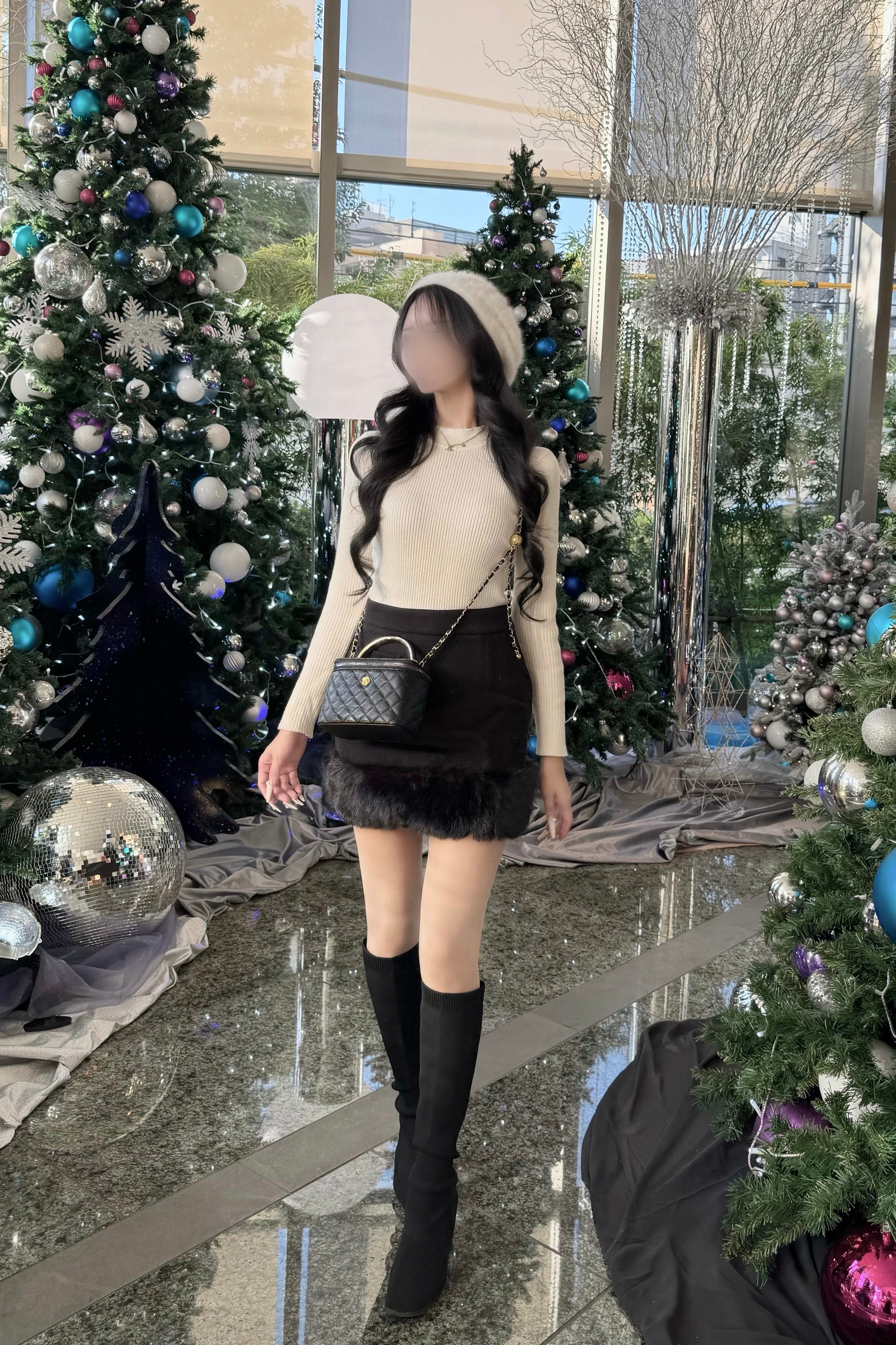 フェイクファーミニスカート KR13441