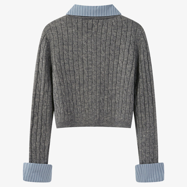 Shirt-in Knit Tops KR10194