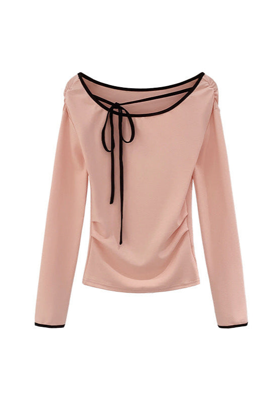 cross ribbon pink tops KR10043