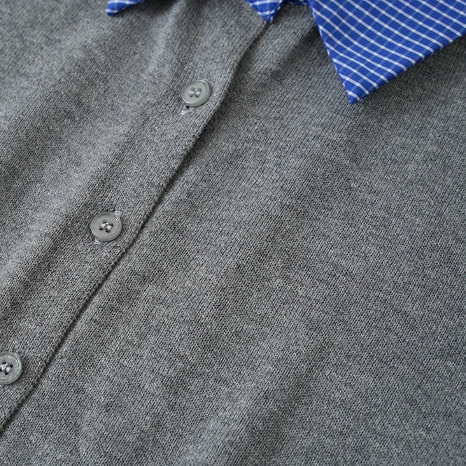 blue knit tops KR10204