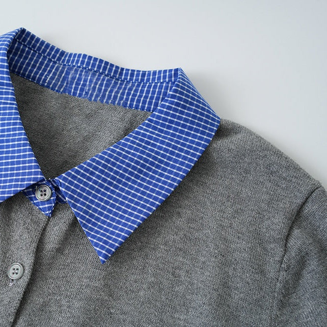 blue knit tops KR10204