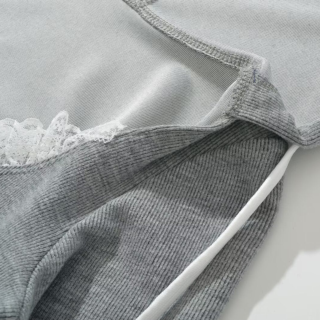 simple ribbon hoodie KR10196