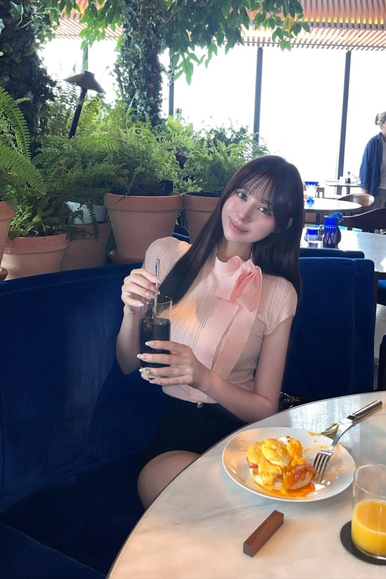 サイドリボンピンクトップス KR10389