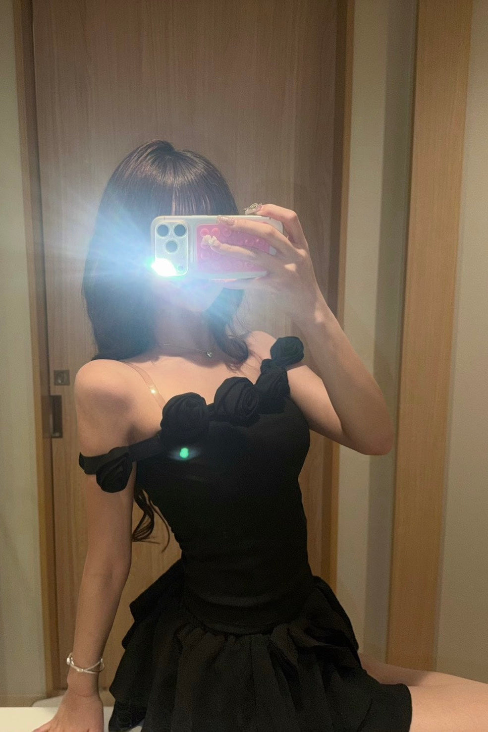 ローズモチーフオフショルトップス KR14545