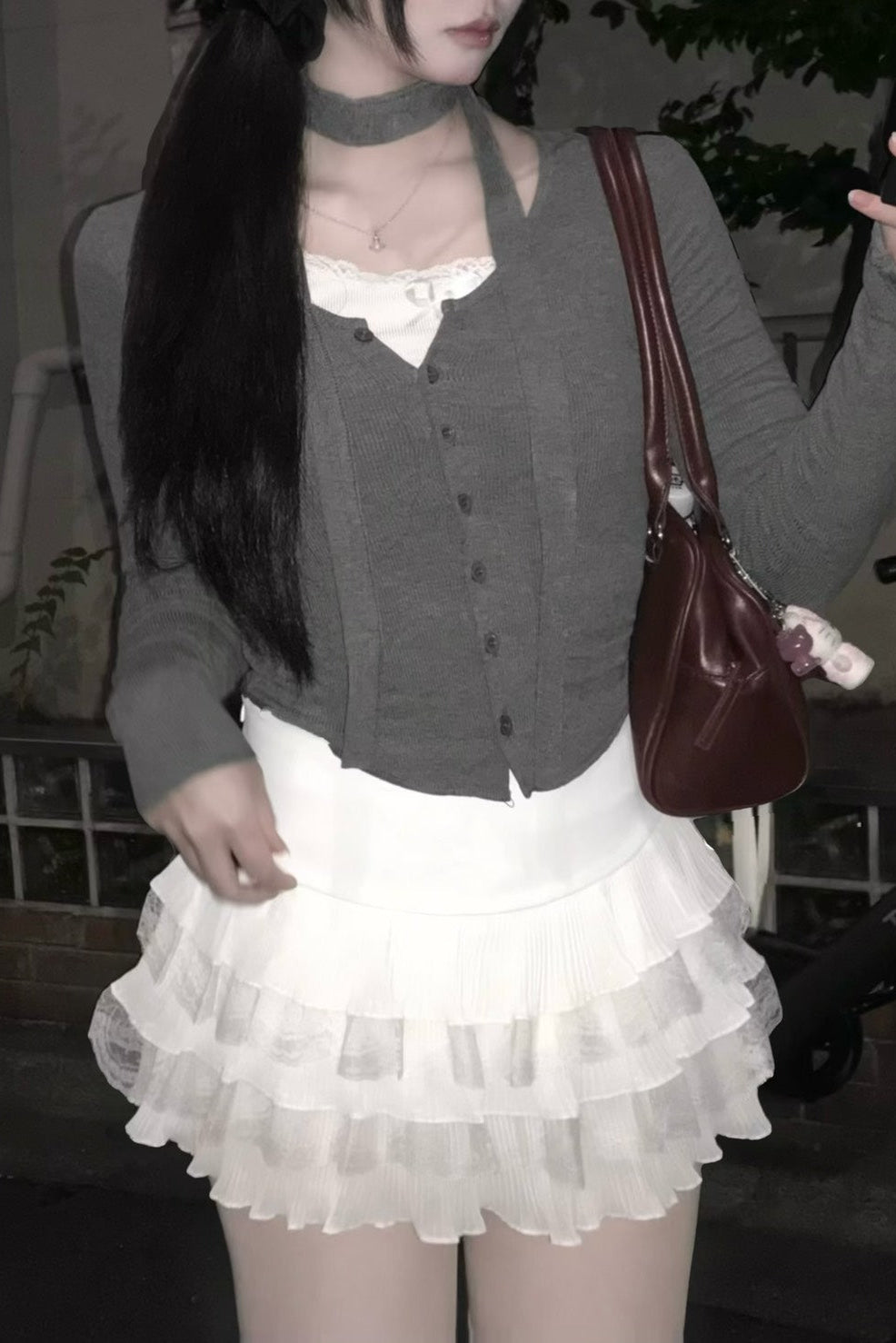 ホワイトタイトショートトップス KR11619