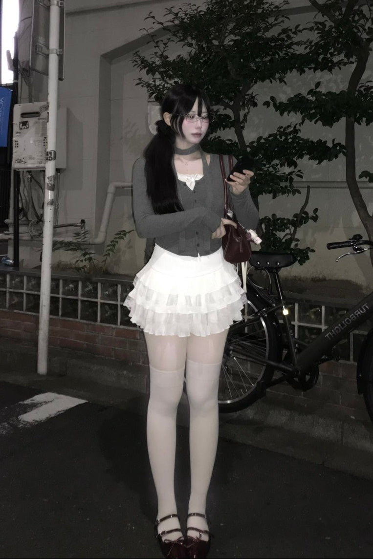 ホワイトタイトショートトップス KR11619