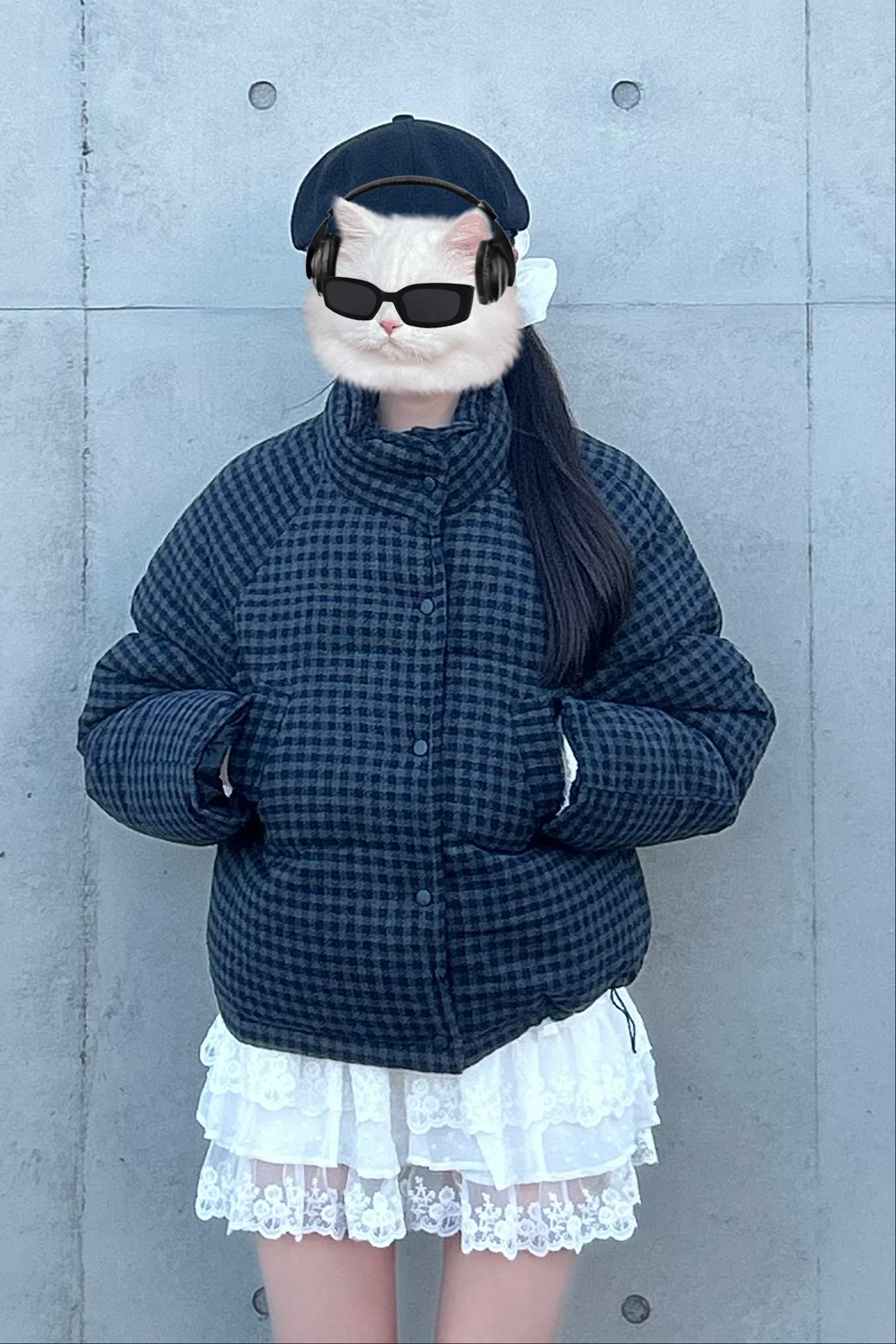 チェックダウンジャケット KR30300
