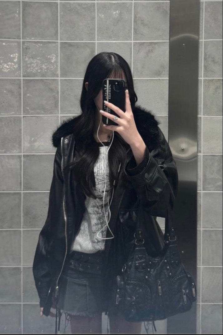 オーバーファーレザージャケット KR30099