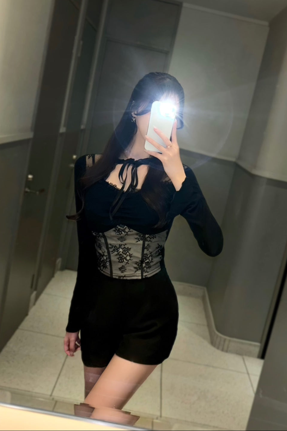 シースルーリボントップス KR10050