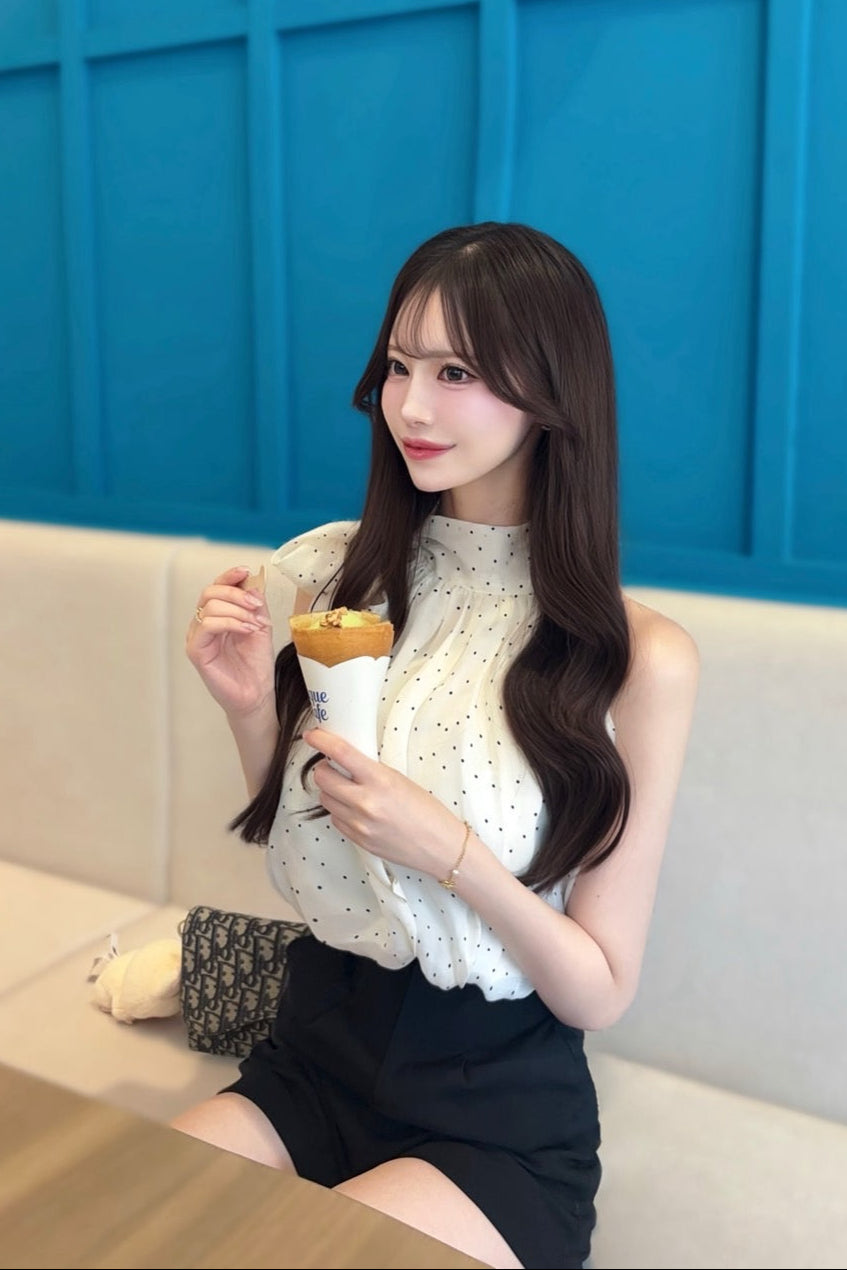 ホルターリボンドットシャツ KR10299