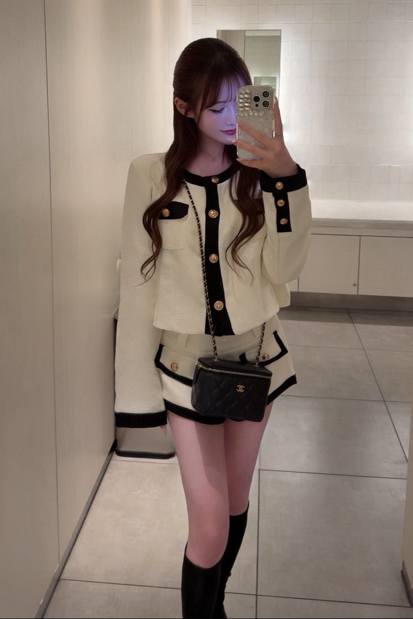 バイカラーツイードセットアップ KR12238