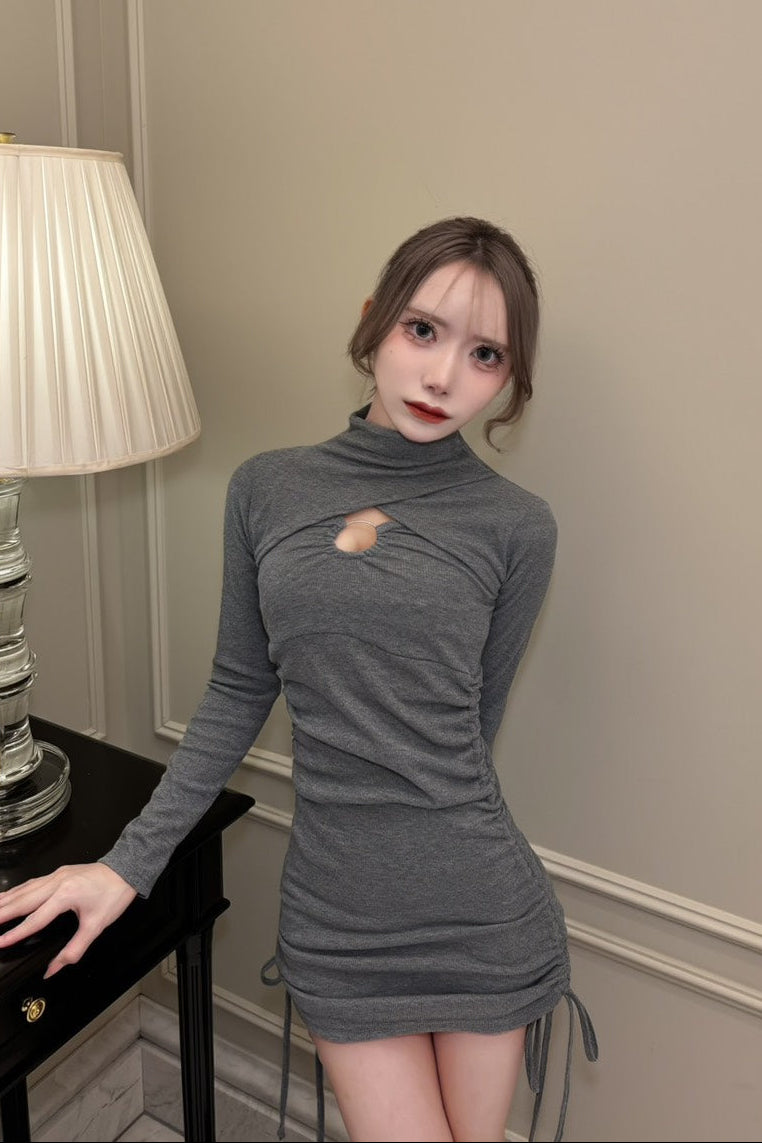 ハイネックタイトワンピース KR14246