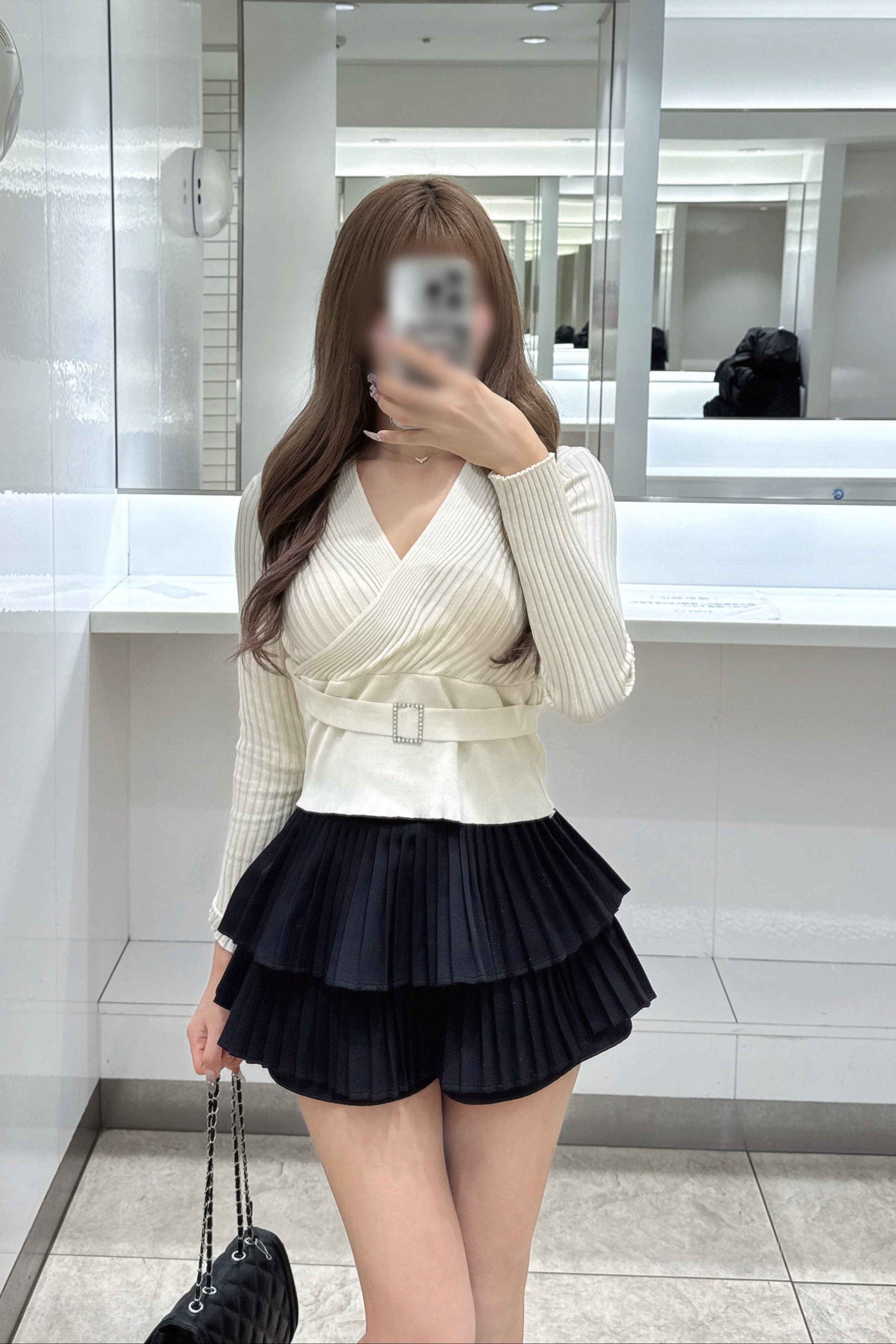 デコルテクロスVネックニット KR14347