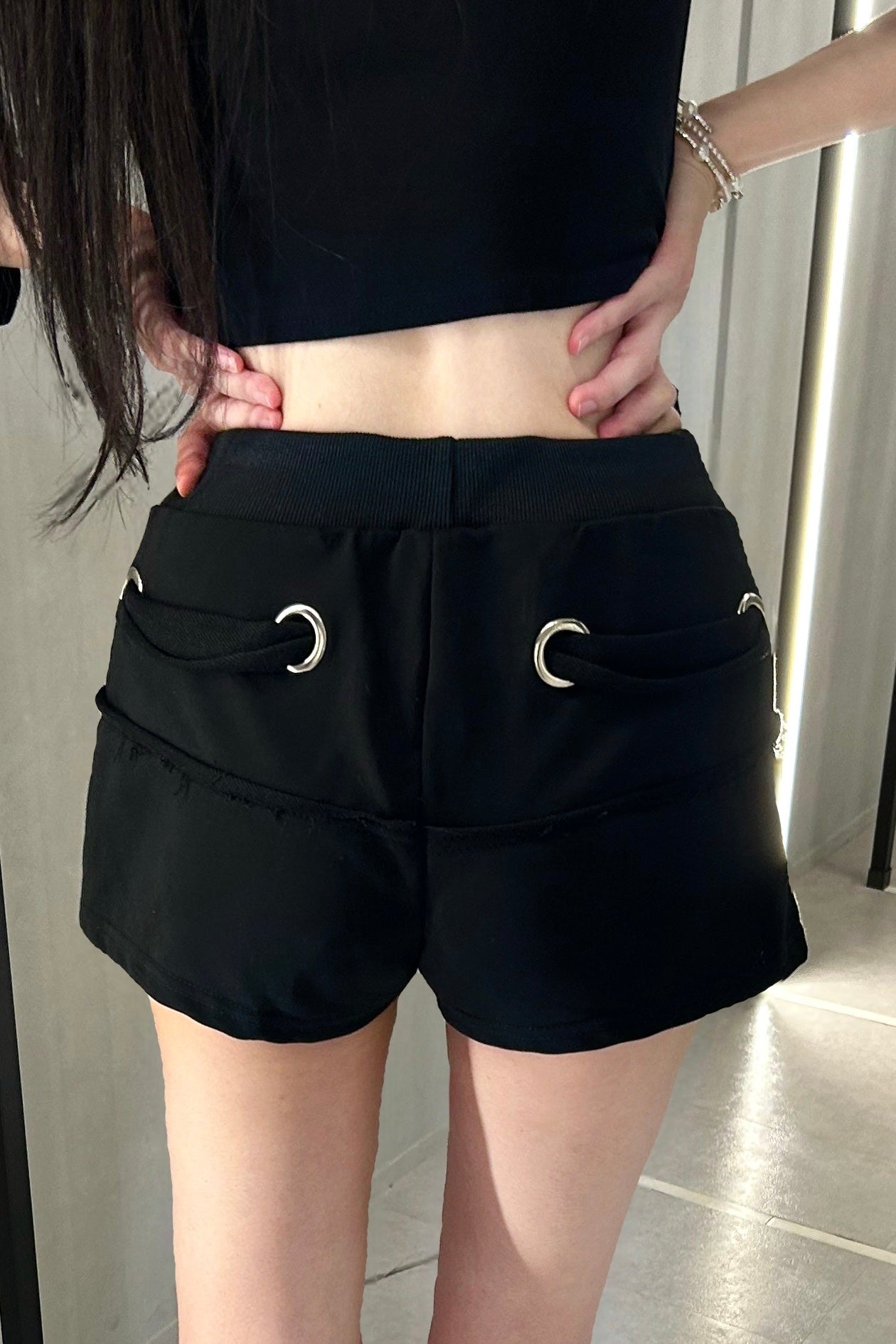 ジップデザインスウェットショートパンツ KR15344