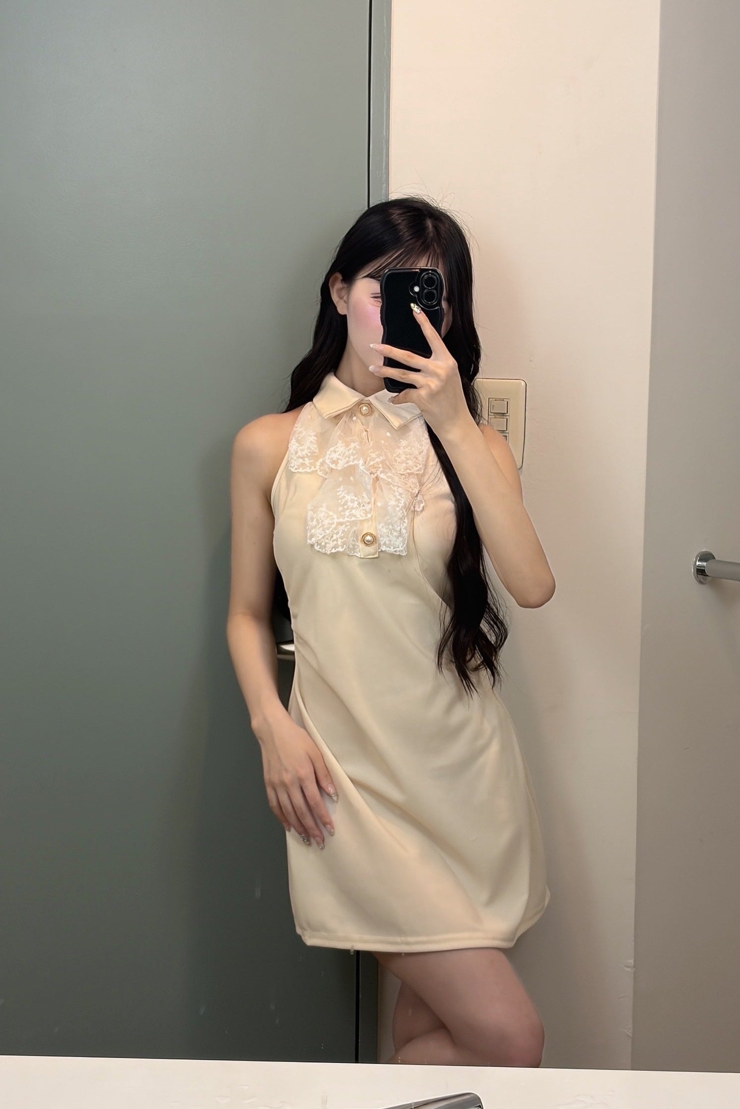 レースラッフルミニワンピース KR15493