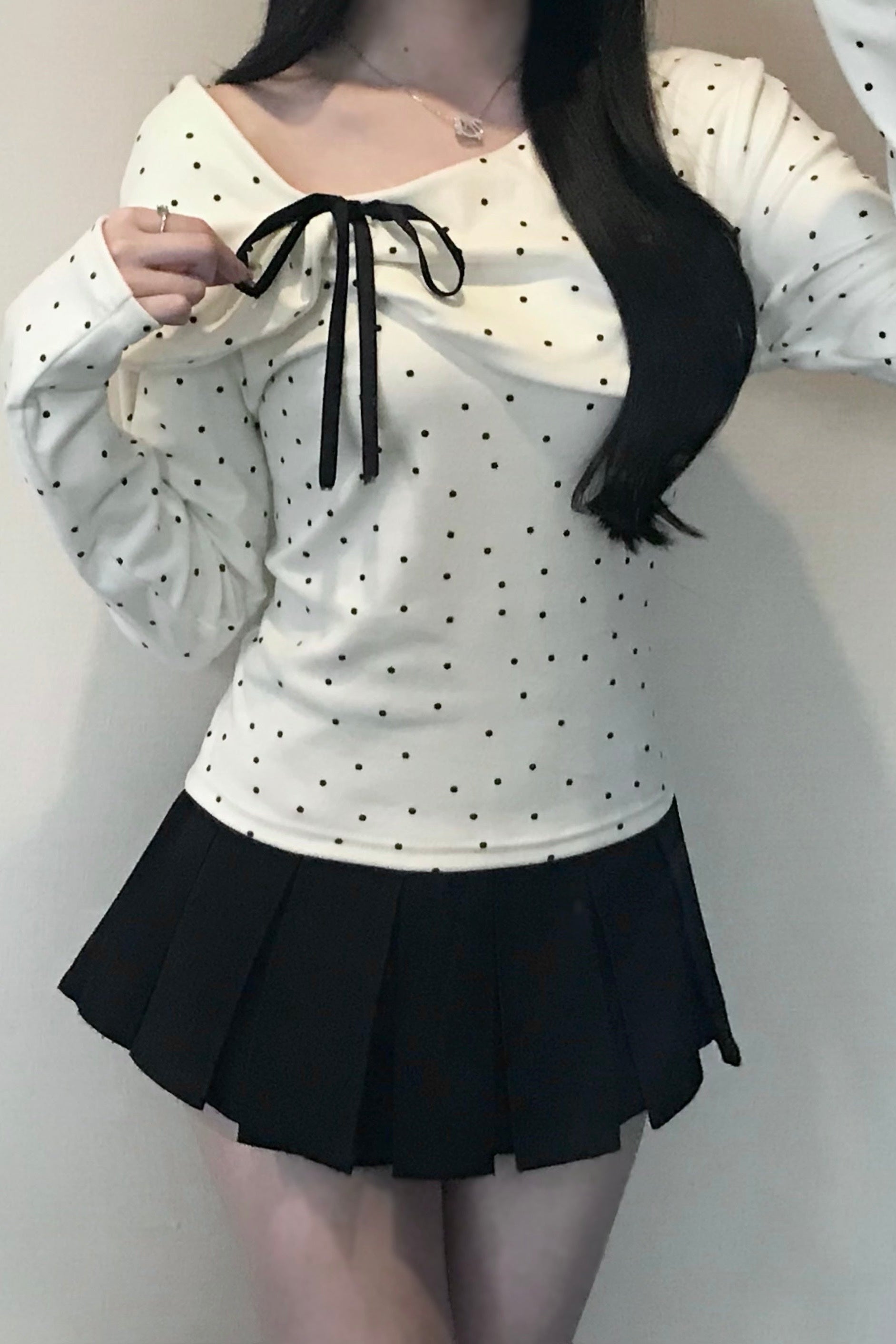 ドットフロントリボントップス KR14594
