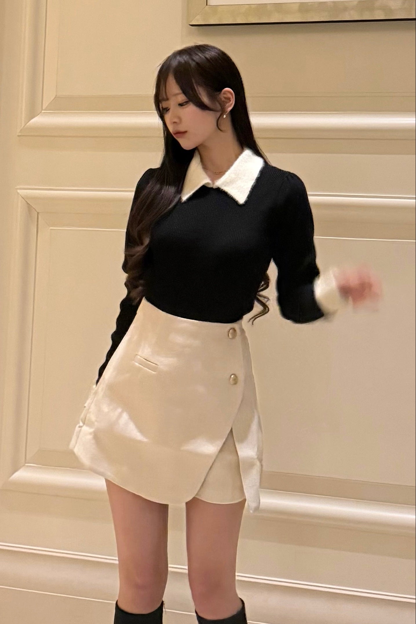 ボタンラップミニスカート KR13913