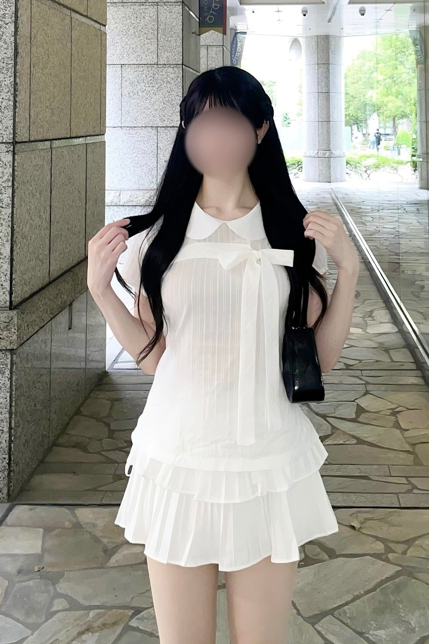 シフォンリボントップス KR15766