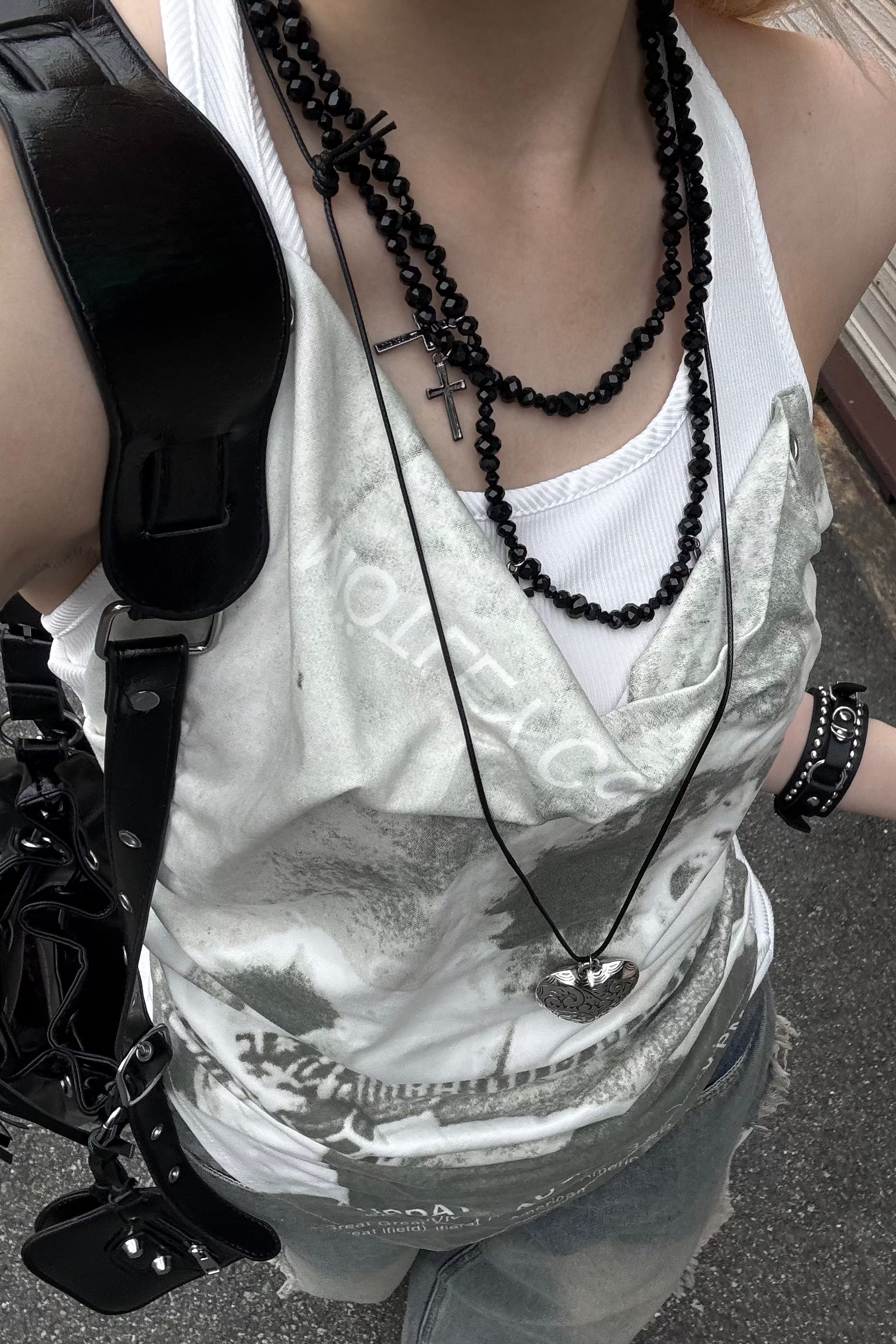 グラフィックワンピ風トップス KR15139