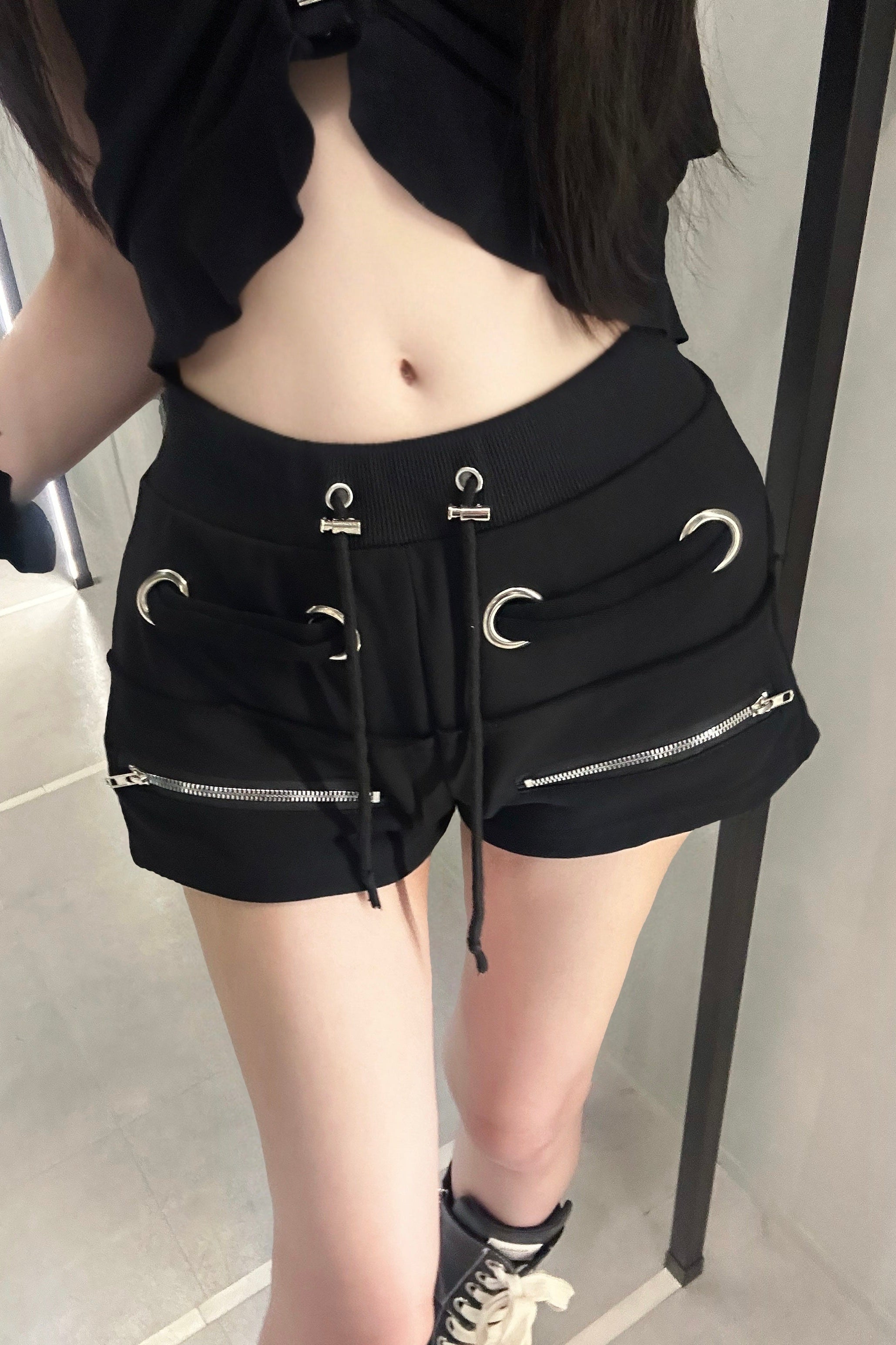 ジップデザインスウェットショートパンツ KR15344