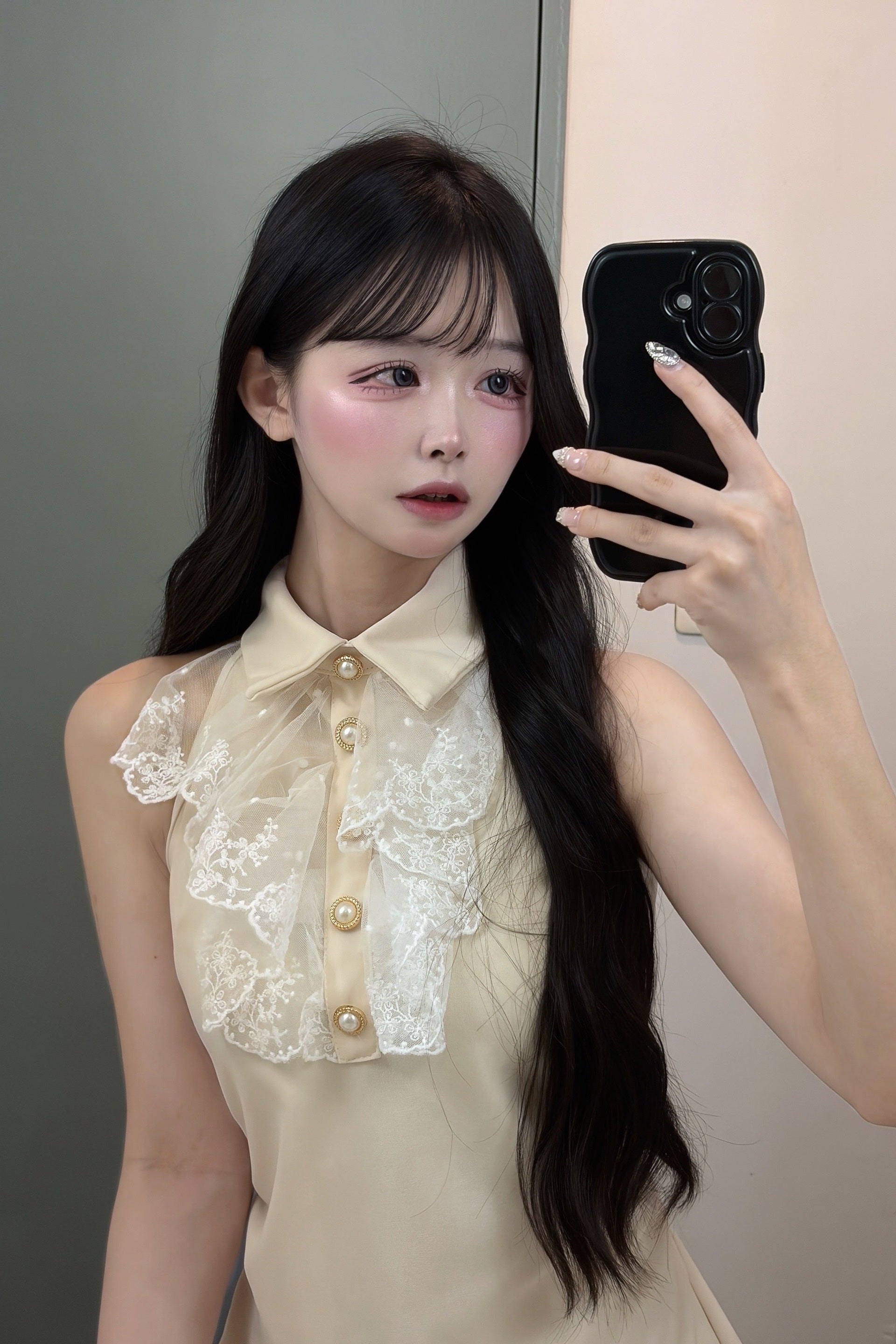 レースラッフルミニワンピース KR15493