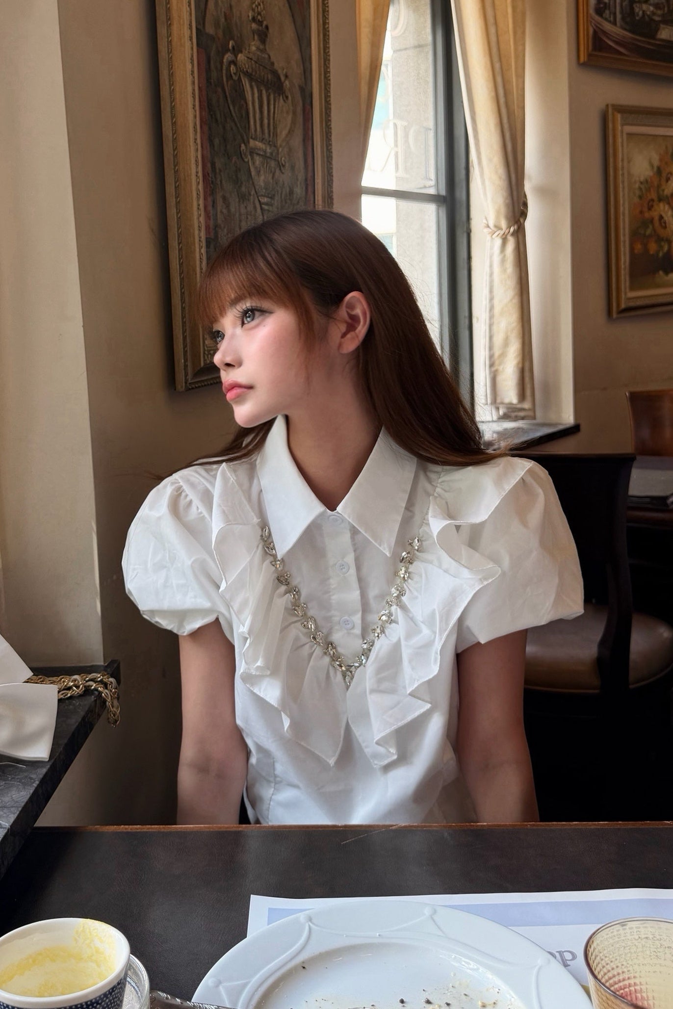 ビジューデザインシャツ KR15425