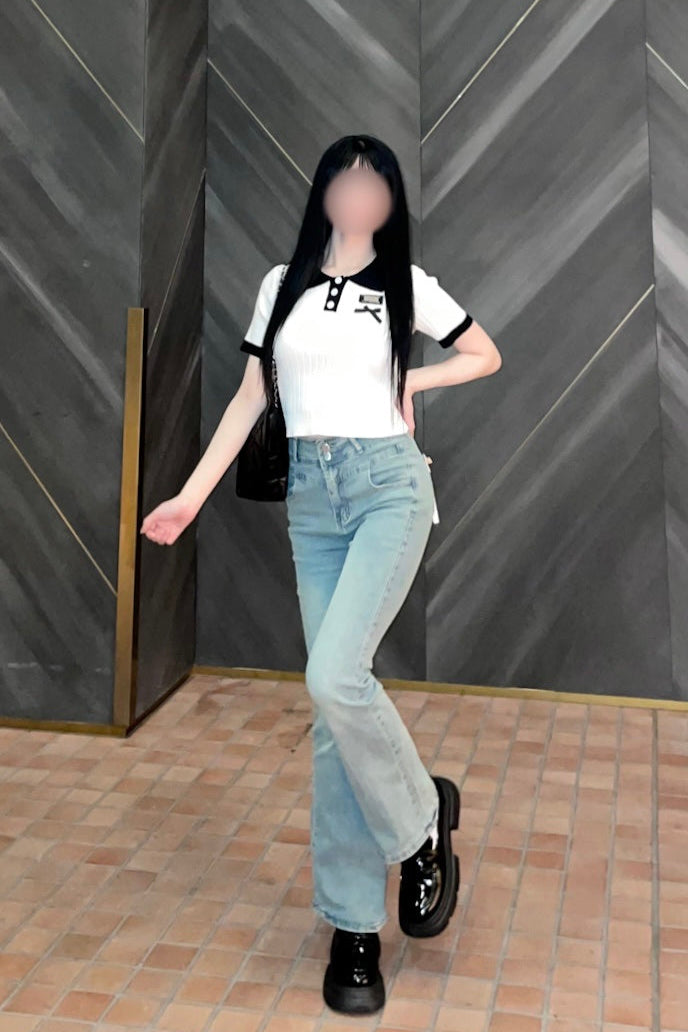 リボンポケットデザインデニム KR15482