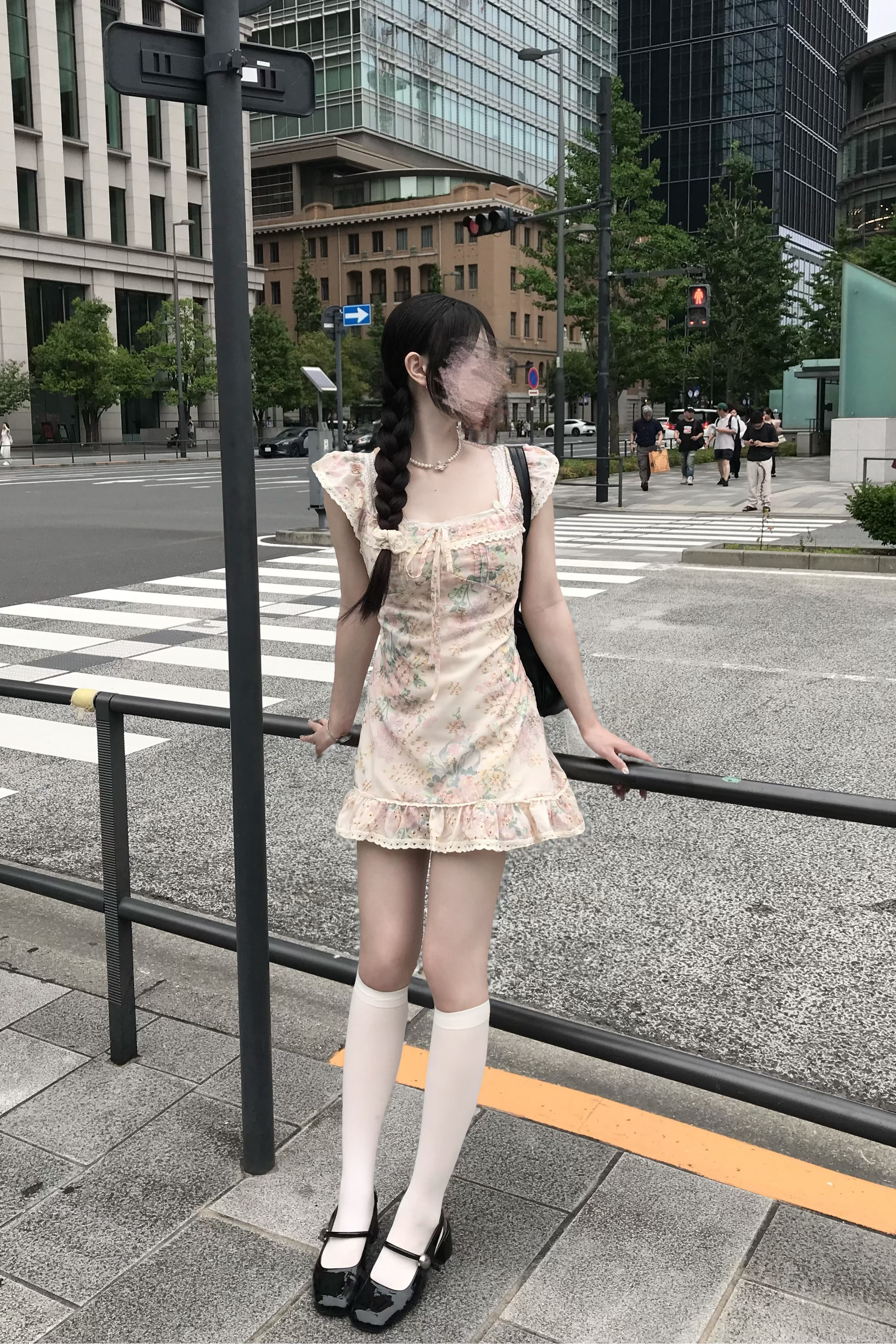 フラワーフロントリボンワンピース KR14752