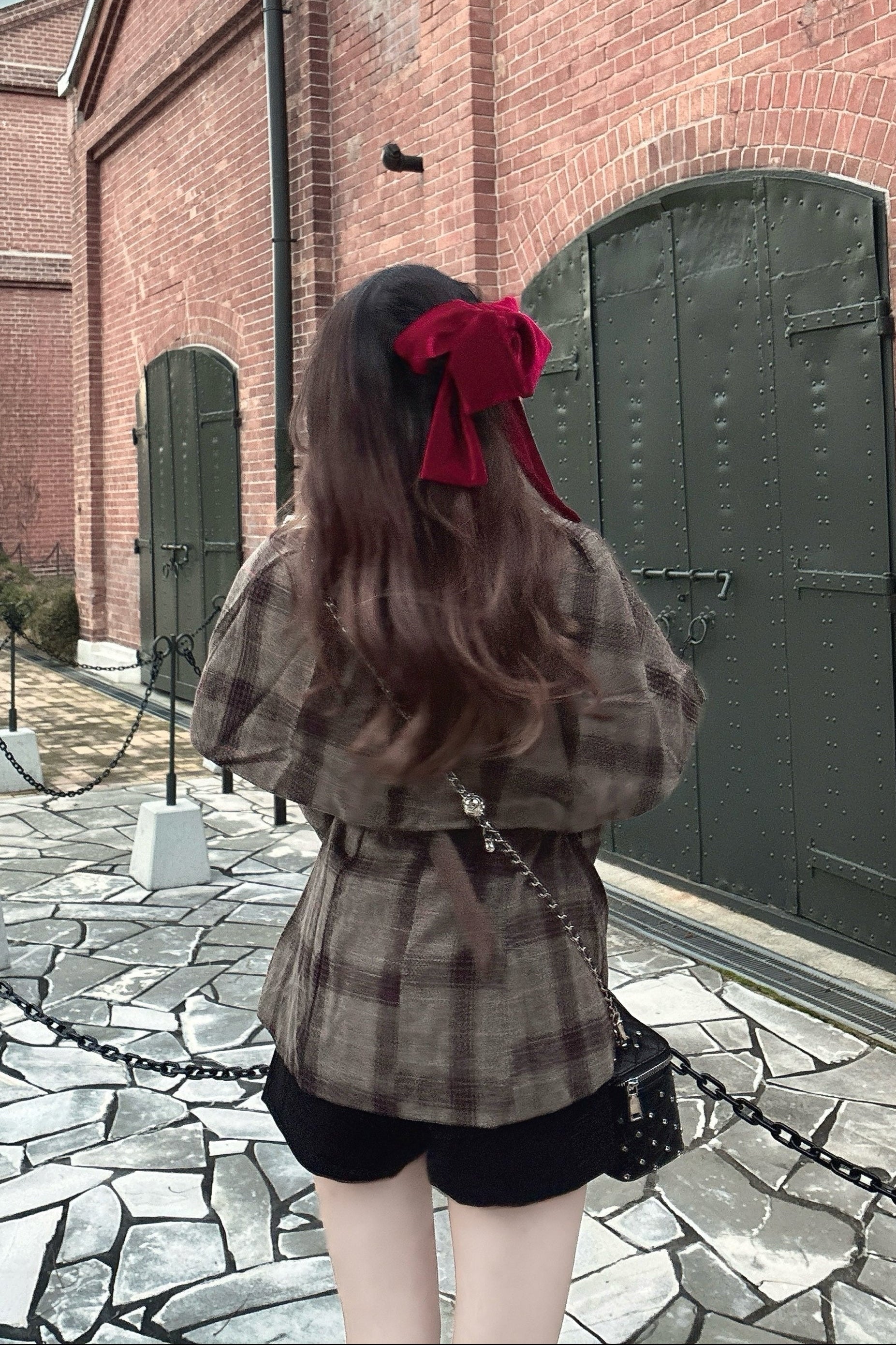 チェックケープライクコート KR30422