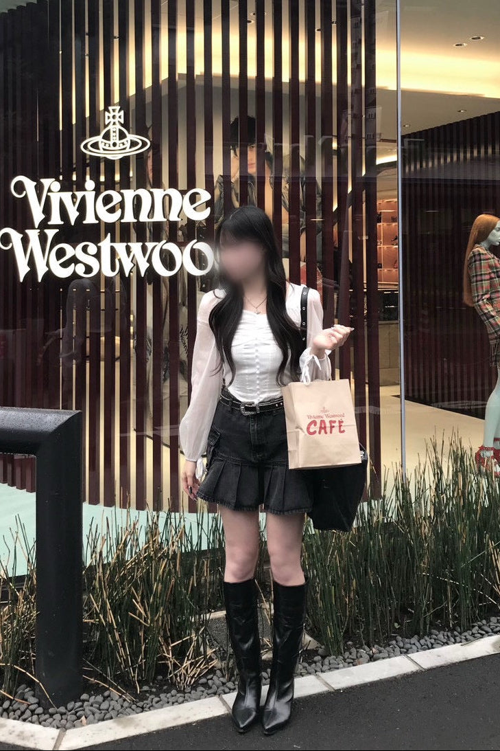 チュールリボンコルセットトップス KR11808