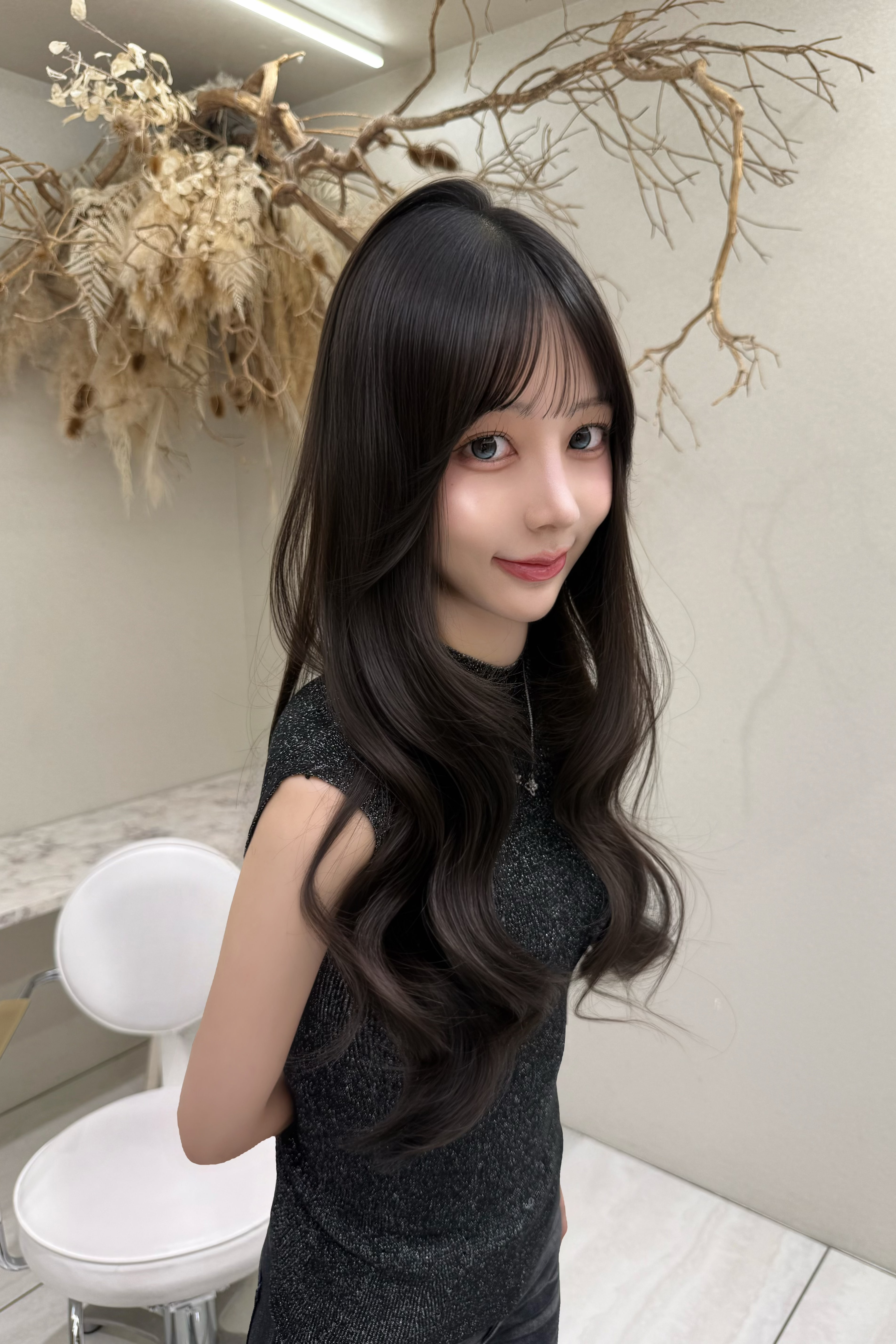 ノースリーブタイトフィットラメニット KR15675
