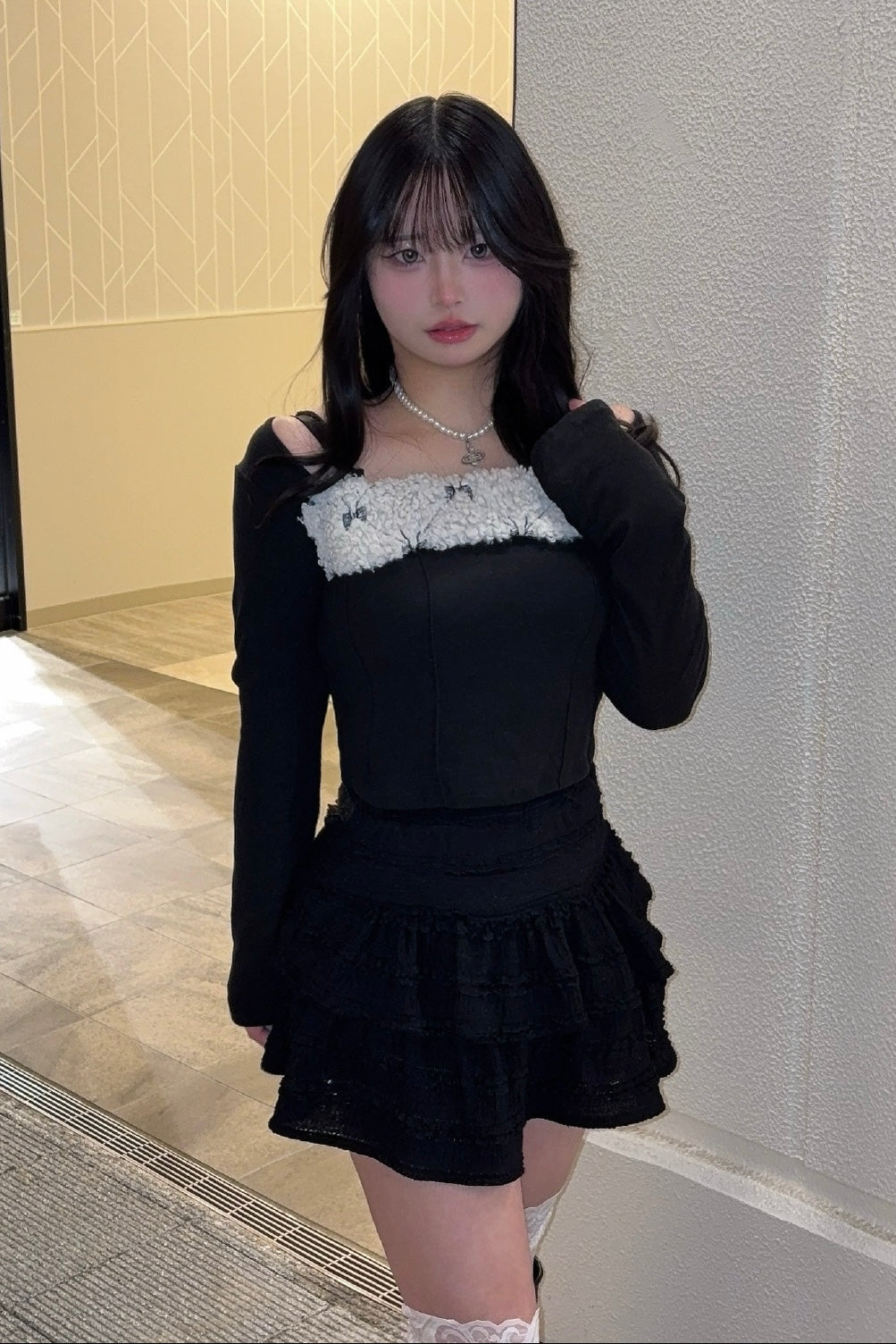 フワフワリボンデザインカットソー KR13804