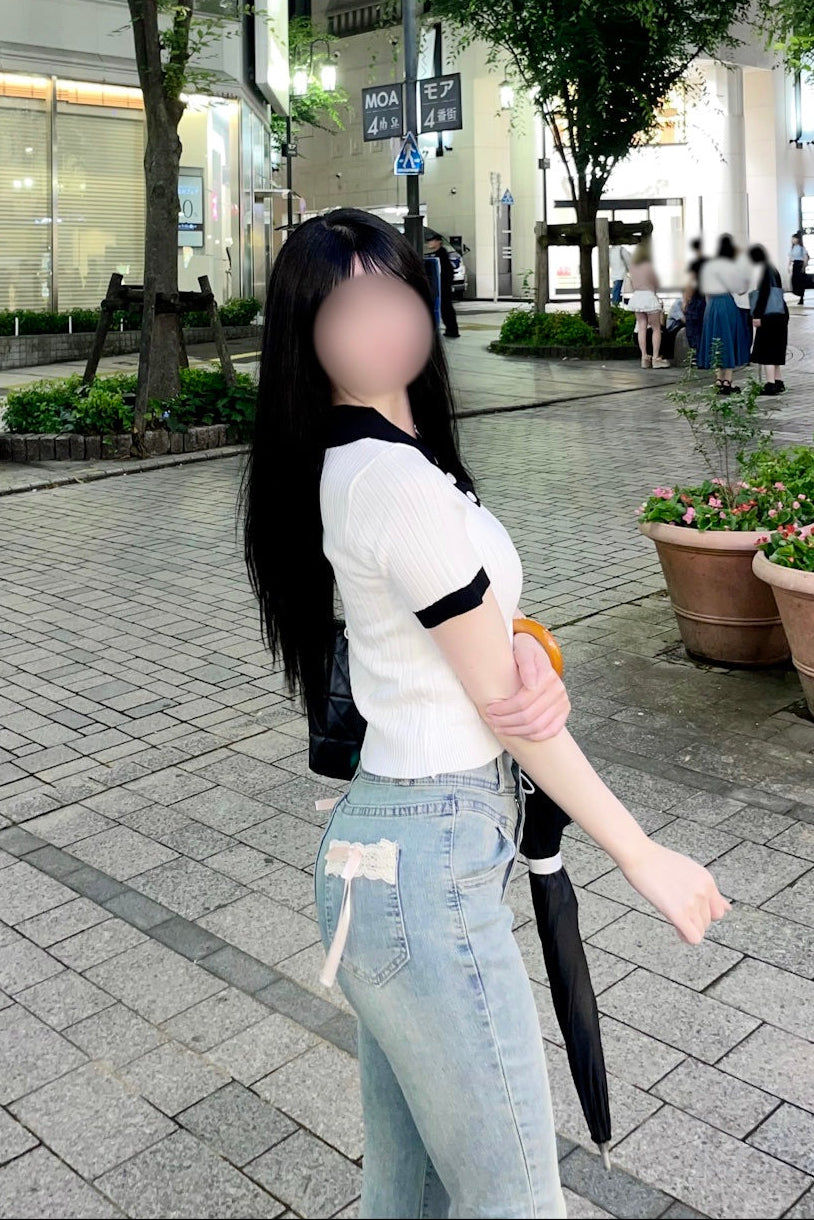 リボンポケットデザインデニム KR15482