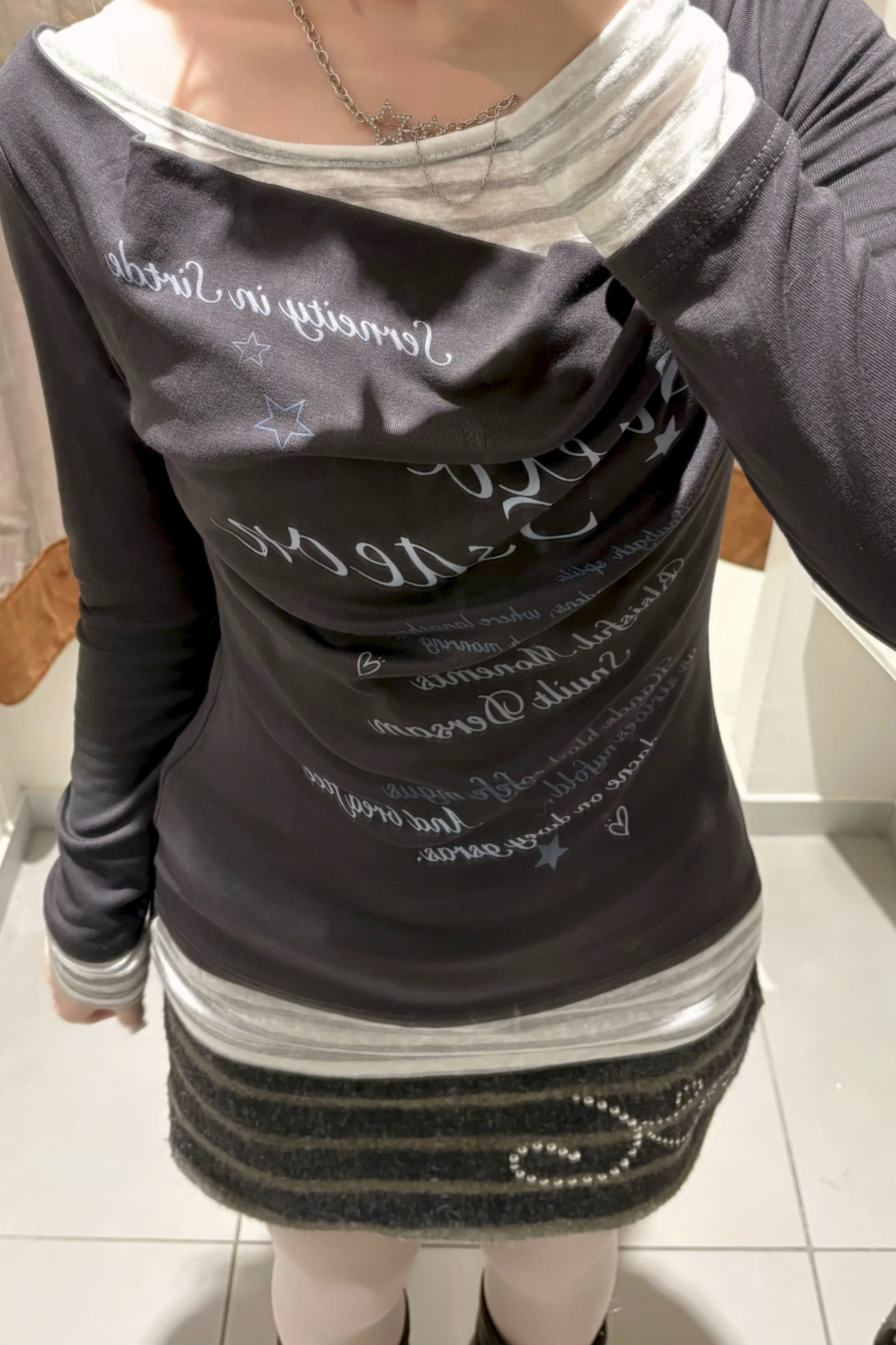 レイヤードドレープトップス KR13696