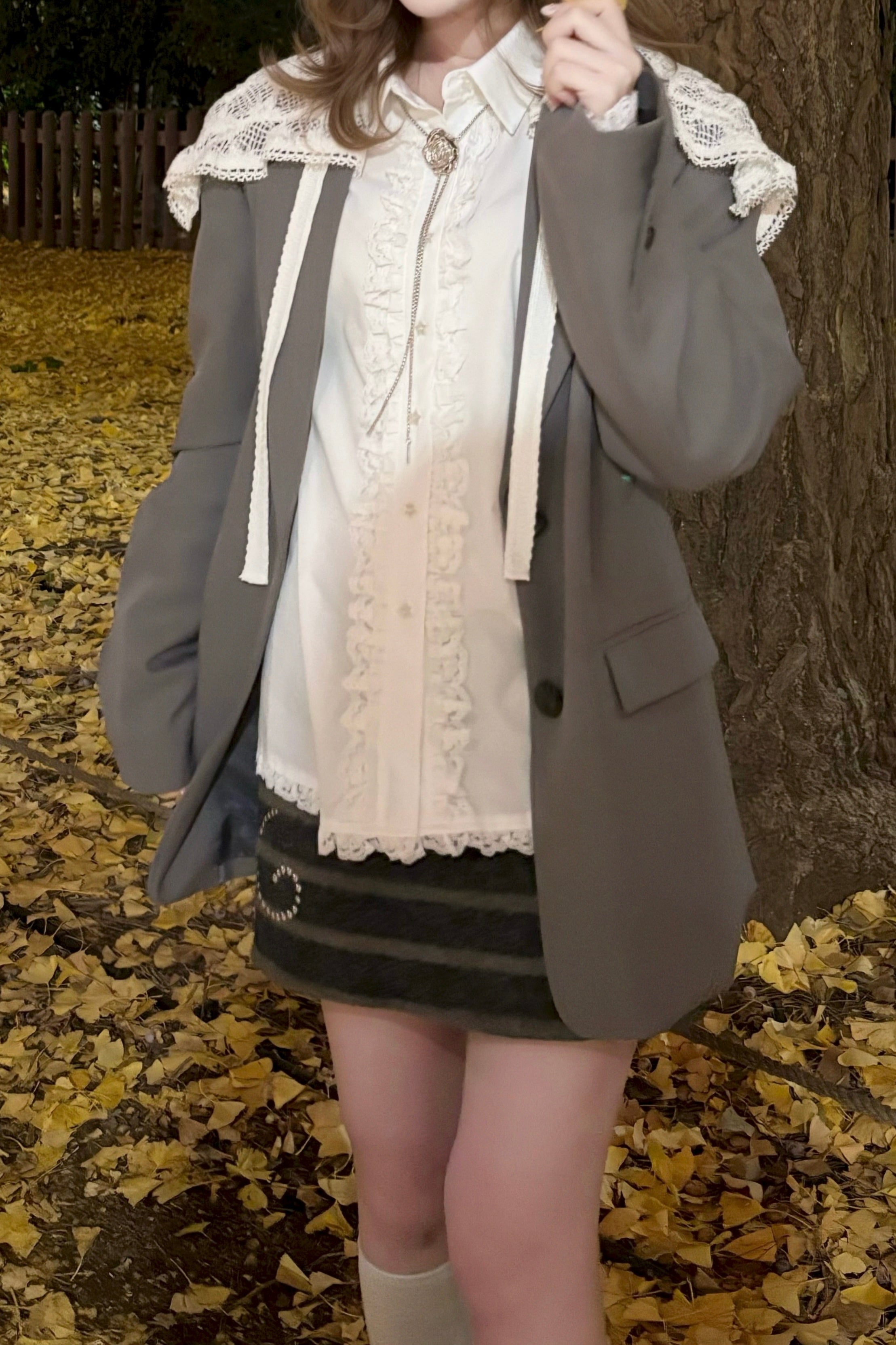 グリッターストライプスカート KR13692